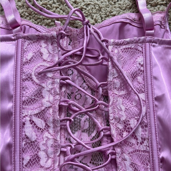 NWT Pink Lace Corset Top | SisterParty | Size: XXS - Picture 8 of 11
